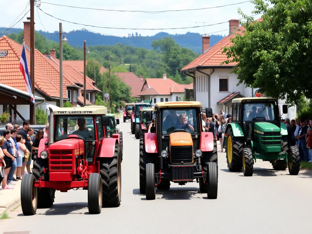 Traktoros felvonulás